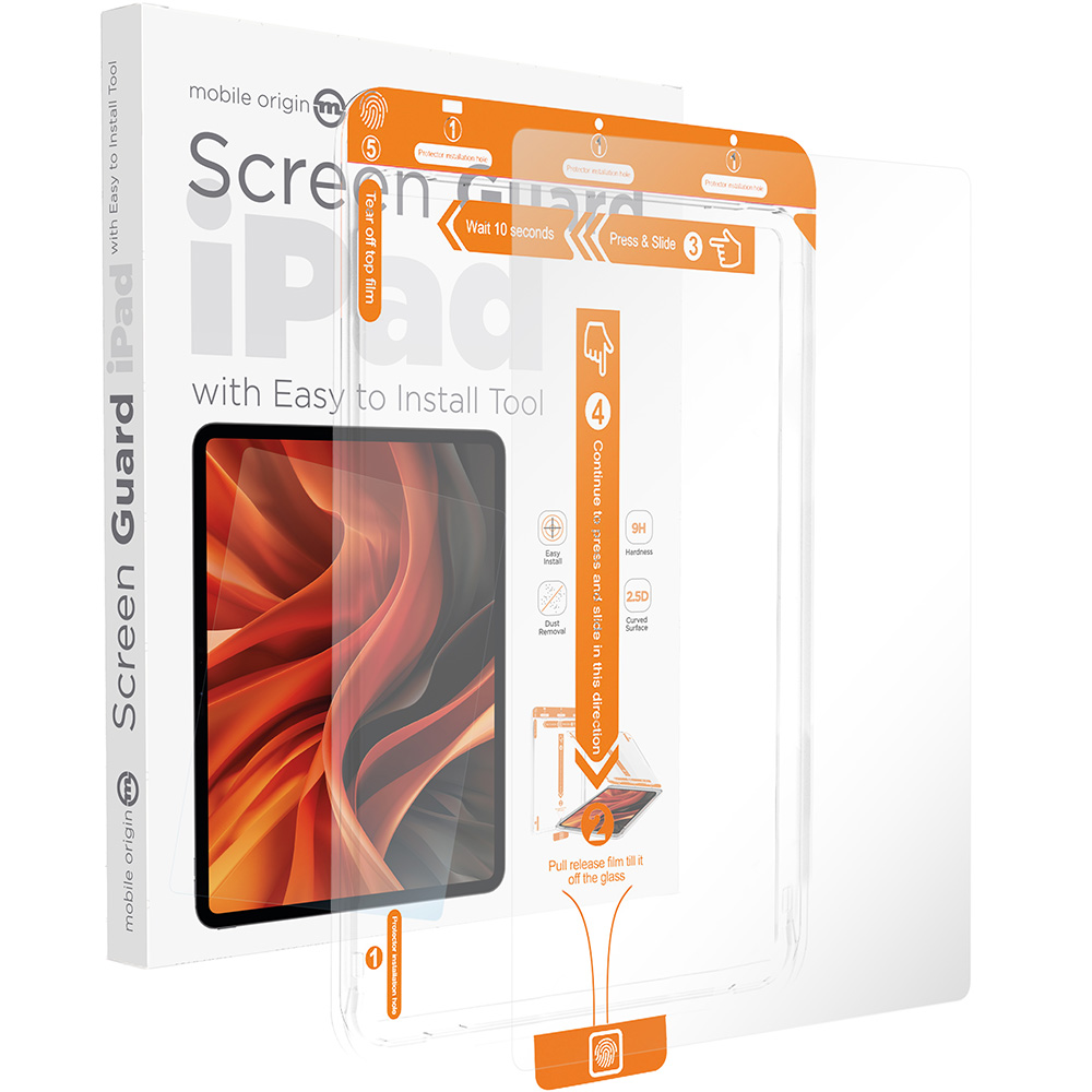 Szkło hartowane Mobile Origin, Screen Guard do tabletu Apple iPad Air 13" M2 2024 z aplikatorem, przezroczyste